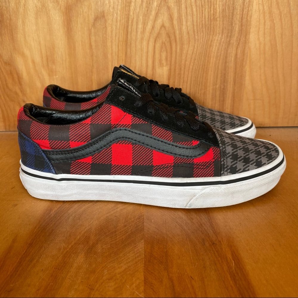Vans Multi Pattern Plaid Sneakers Red SEF0422